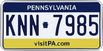 PA license plate KNN7985