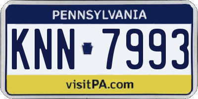 PA license plate KNN7993