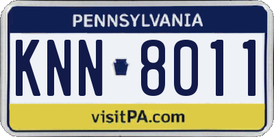 PA license plate KNN8011