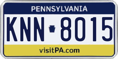 PA license plate KNN8015