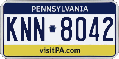 PA license plate KNN8042
