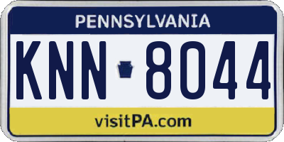 PA license plate KNN8044