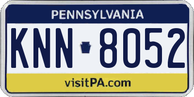 PA license plate KNN8052