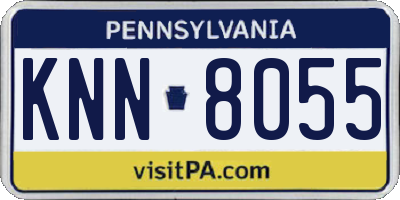 PA license plate KNN8055