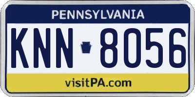 PA license plate KNN8056