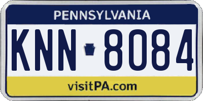 PA license plate KNN8084