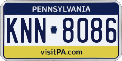 PA license plate KNN8086