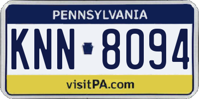 PA license plate KNN8094