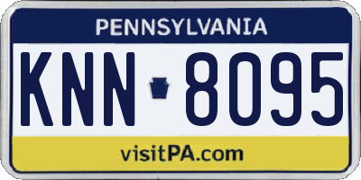 PA license plate KNN8095