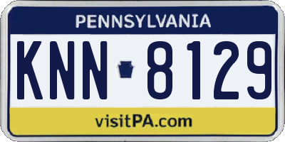 PA license plate KNN8129