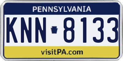 PA license plate KNN8133