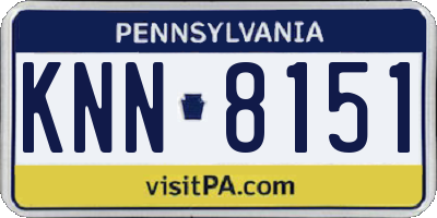 PA license plate KNN8151