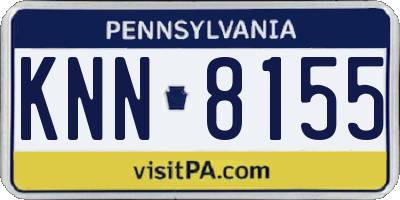 PA license plate KNN8155
