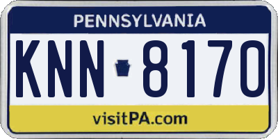 PA license plate KNN8170