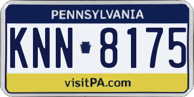 PA license plate KNN8175