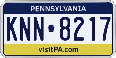 PA license plate KNN8217