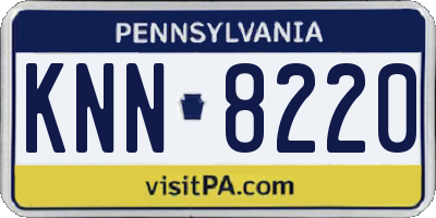 PA license plate KNN8220