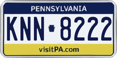 PA license plate KNN8222