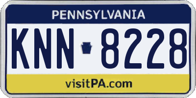 PA license plate KNN8228