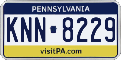 PA license plate KNN8229
