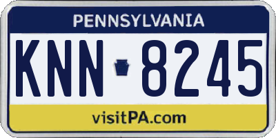 PA license plate KNN8245