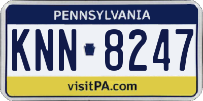 PA license plate KNN8247