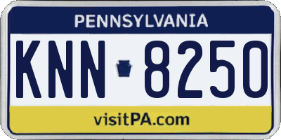 PA license plate KNN8250