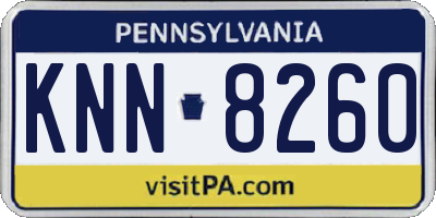 PA license plate KNN8260