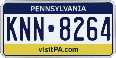 PA license plate KNN8264