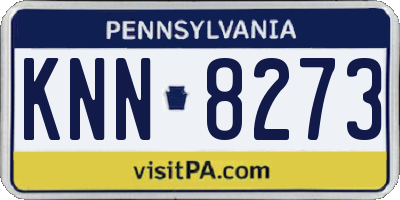 PA license plate KNN8273
