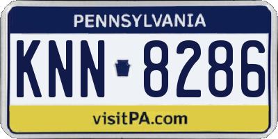 PA license plate KNN8286