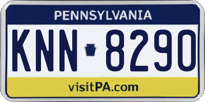 PA license plate KNN8290