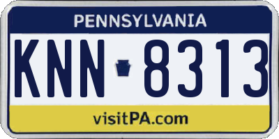 PA license plate KNN8313