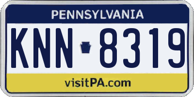 PA license plate KNN8319