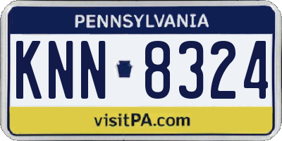 PA license plate KNN8324