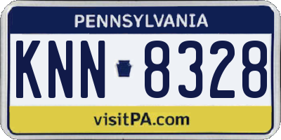 PA license plate KNN8328