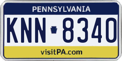 PA license plate KNN8340
