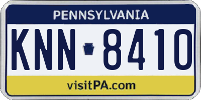 PA license plate KNN8410
