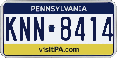 PA license plate KNN8414