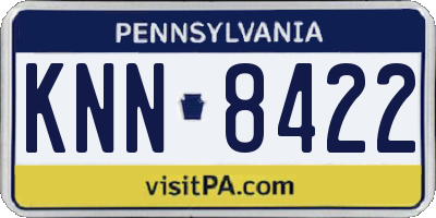 PA license plate KNN8422