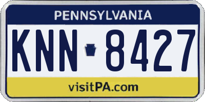 PA license plate KNN8427