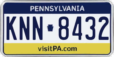 PA license plate KNN8432