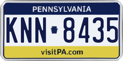 PA license plate KNN8435