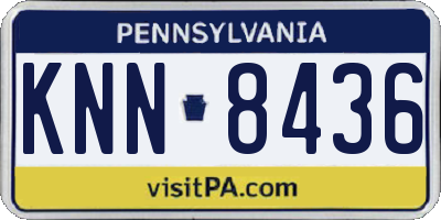 PA license plate KNN8436