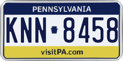 PA license plate KNN8458