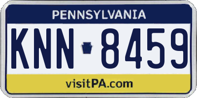 PA license plate KNN8459