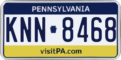PA license plate KNN8468