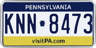 PA license plate KNN8473