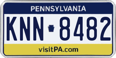 PA license plate KNN8482
