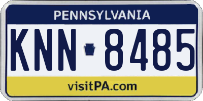 PA license plate KNN8485